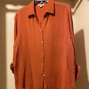 Coral ladies blouse in size large